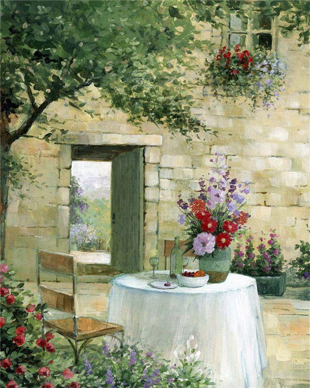 RUOPOTY DIY Frame Oil Painting By Numbers Window Scenery Acrylic On Canvas Wall Art Picture By Numbers Flower For Living Room