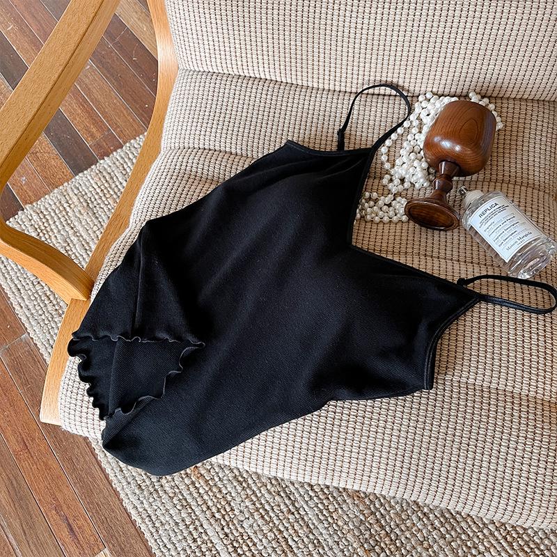 

Камисоль с V-образным вырезом и оборками - Женская универсальная, высокоэластичная, удобная и мягкая, для всех сезонов. Large