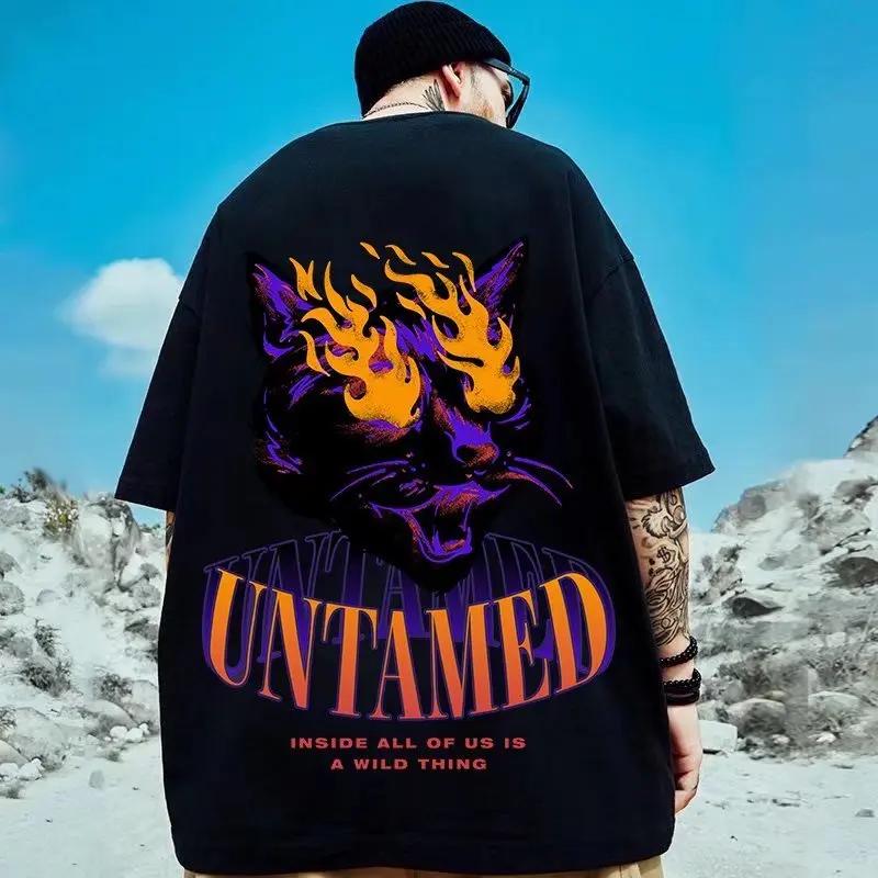 

Чоловіча мода з короткими рукавами, вільний друк, великий розмір 8XL, хіп-хоп, пара, одяг, бавовна, топи, повсякденний одяг XXXXXL золотий