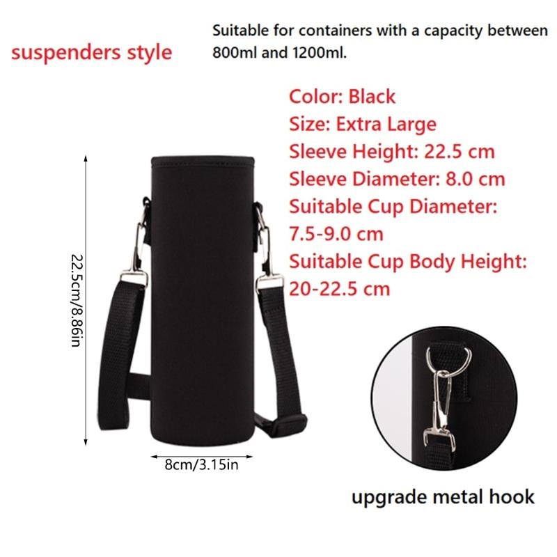 Insulated Bottle Sleeve for Mountain Cyclists, Thermal Drink Bag for Biking Hiking Water Bottle Holder Thermal Pouches