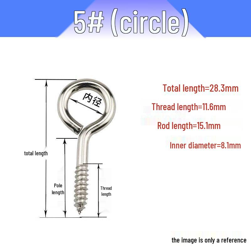 Nickel-Plated Self-Tapping Eyelet Hook Screw
