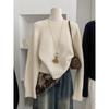 Ladies, Raglan Sleeves, Knitwear, Front Shoulder, Sweater, Long Sleeved, Warm Top
