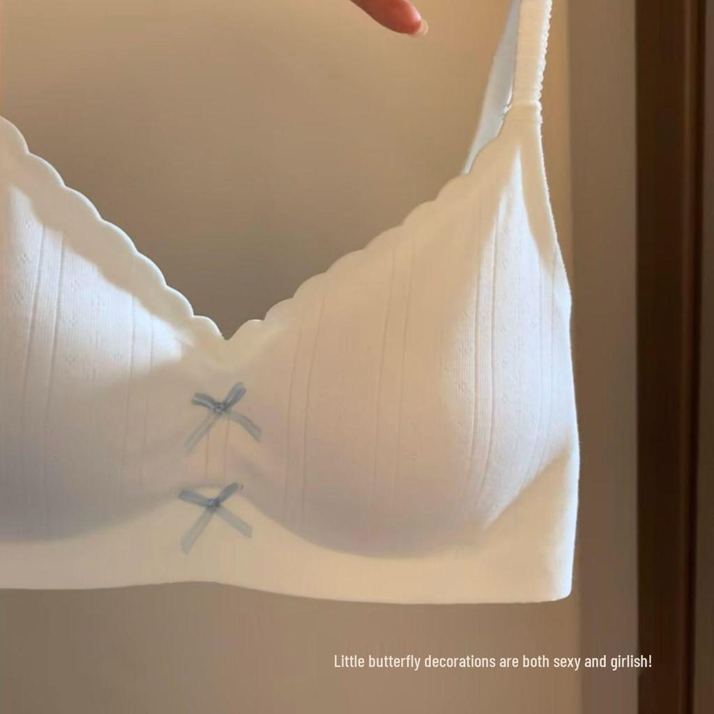 Bezešvá push-up podprsenka v japonském stylu pro malá prsa - Pohodlná, bez kostic, tenká s mašličkou