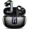 Wireless Earbuds Bluetooth Headphones, 48H Playtime Ear Buds with Mic and LED Digital Display Charging Case, IPX7 Waterproof in-Ear Earphone for