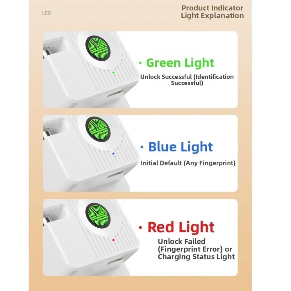 Child-safe Fingerprint Locks For Refrigerators And Drawers With Punch-free Smart Lock Technology And Quick Fingerprint Access