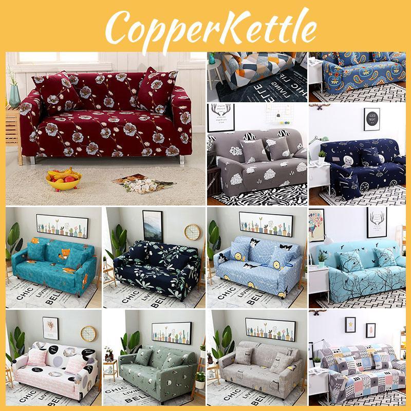 Weicher und dehnbarer Sofabezug mit Blumendruck, mit ausgezeichneter Elastizität und leicht zu reinigenden Eigenschaften