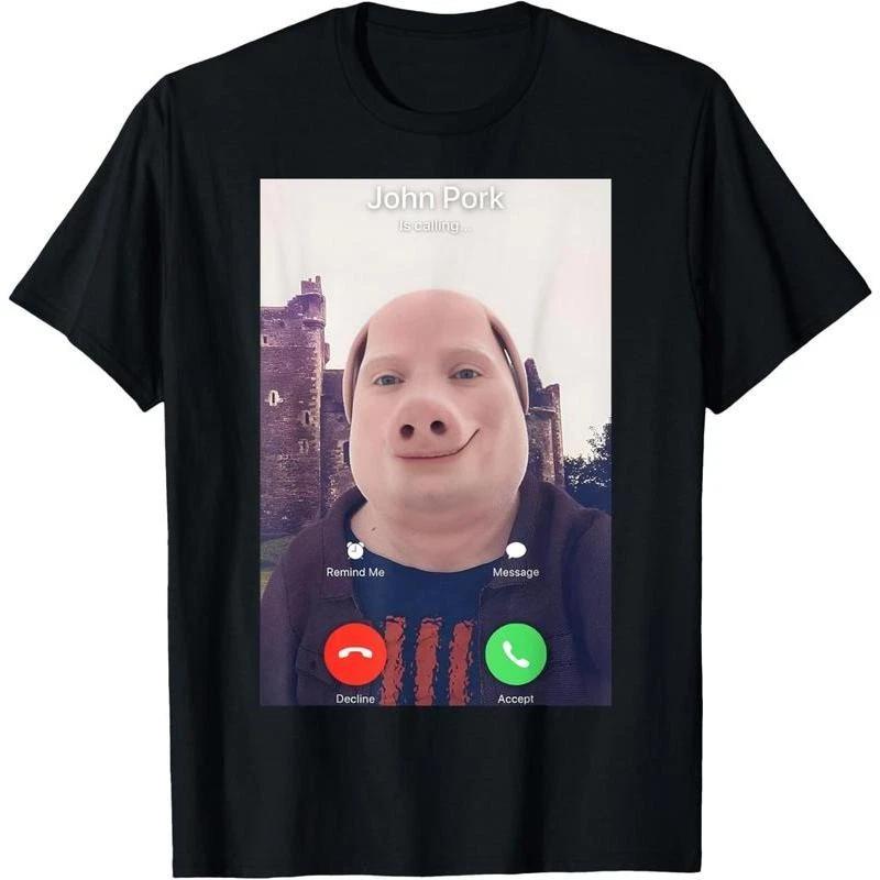 100% Cotton John Pork Is Calling T-Shirt XXXXL