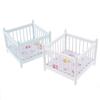1:12 Dollhouse Miniature Baby Bed Wooden Cradle Nursery Room Furniture Model