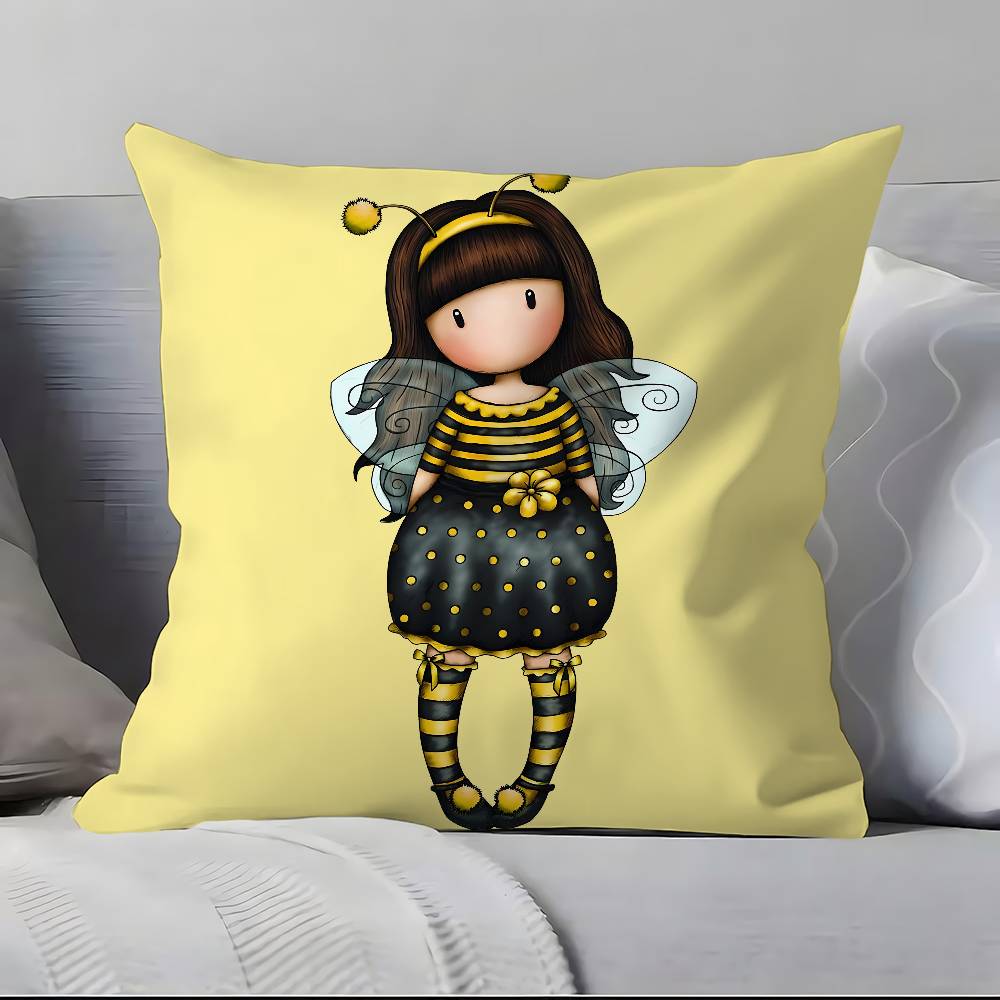 

S-S-Suzanne W-Woolcott s S-Santoro G-Gorjuss Pillow Case Pillowcase Soft Skin Friendly & Comfortable With A Hidden Zipper 12x12Inch