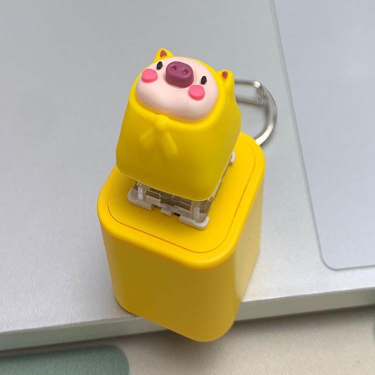 Sound & Light Decompression Animal Keychain with Press Button