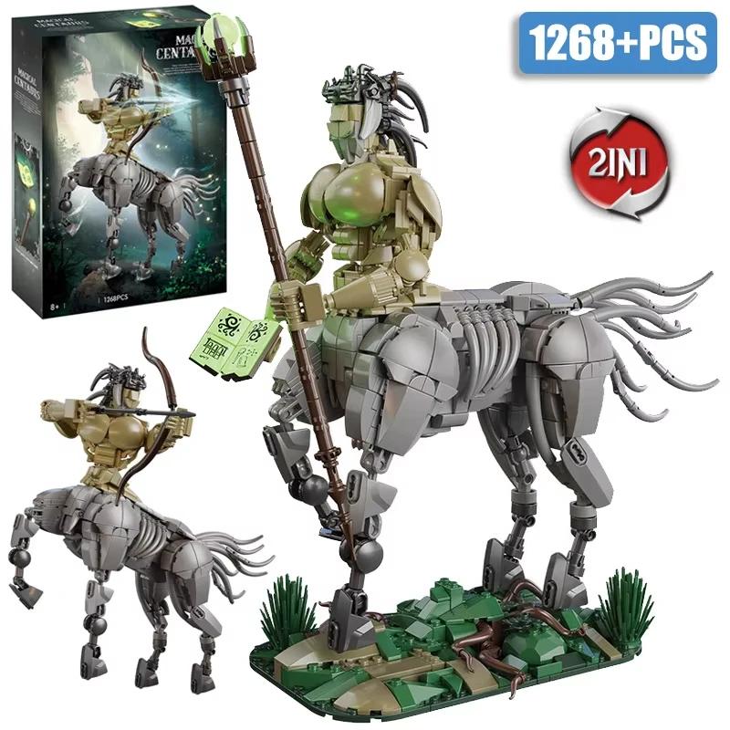 

1456PCS Centaur Archer Building Blocks Magic Centaur Model Bricks Desktop Ornaments Children s Educational DIY Toys Holiday Gift