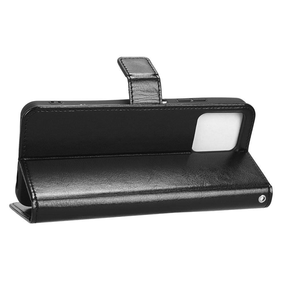 T Phone 5G Flip Case, Crazy Horse Wallet, Black