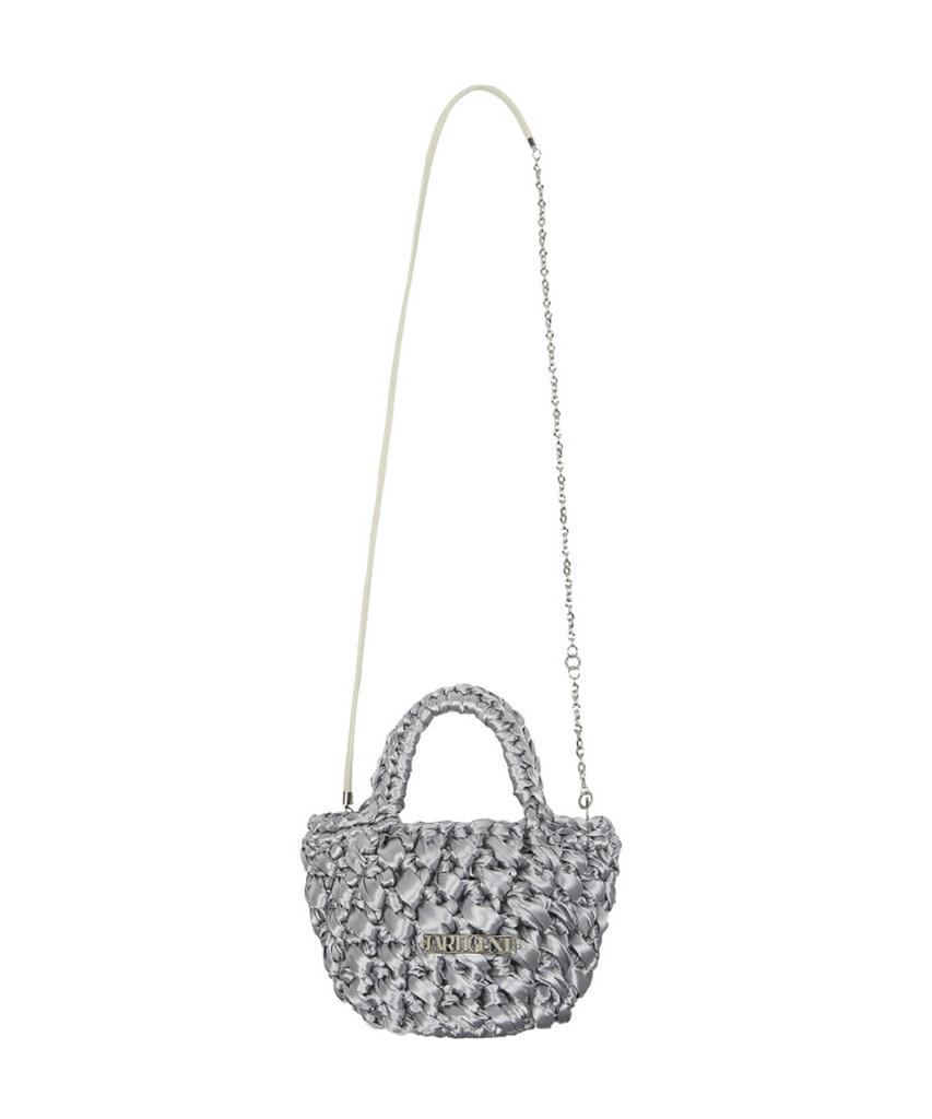 Lartigent L11 Satin Crochet Chain Bag(Silver)