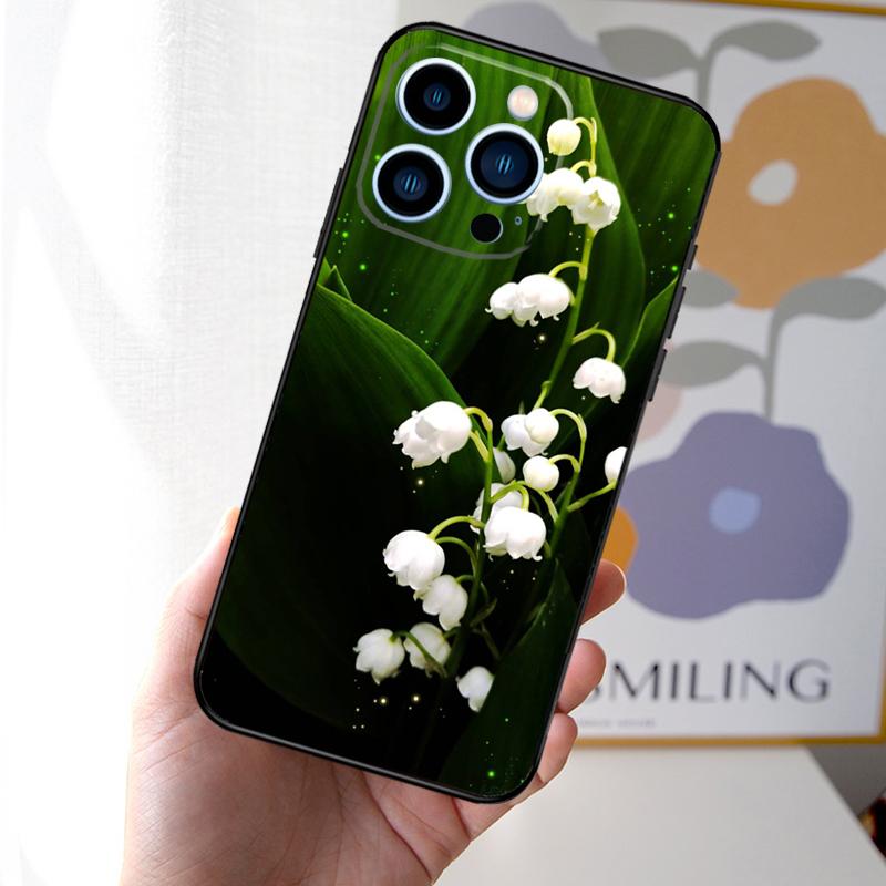 

Чехол для телефона Ландыш Для iPhone 16 15 14 Plus 13 12 11 Pro Max Mini X XR XS Max 7 8 Мягкий чехол iPhone 14