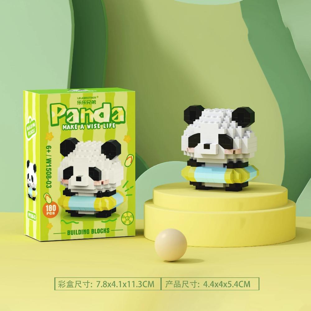 Chinese Panda Mini Building Blocks Construction Set Block Animals Model Assembly Bricks DIY Home Decoration Toys for Girls Gifts