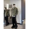 2025 American Retro Men's Workwear Style Metal Zipper Jacket – Trendy, Loose, and Versatile Design