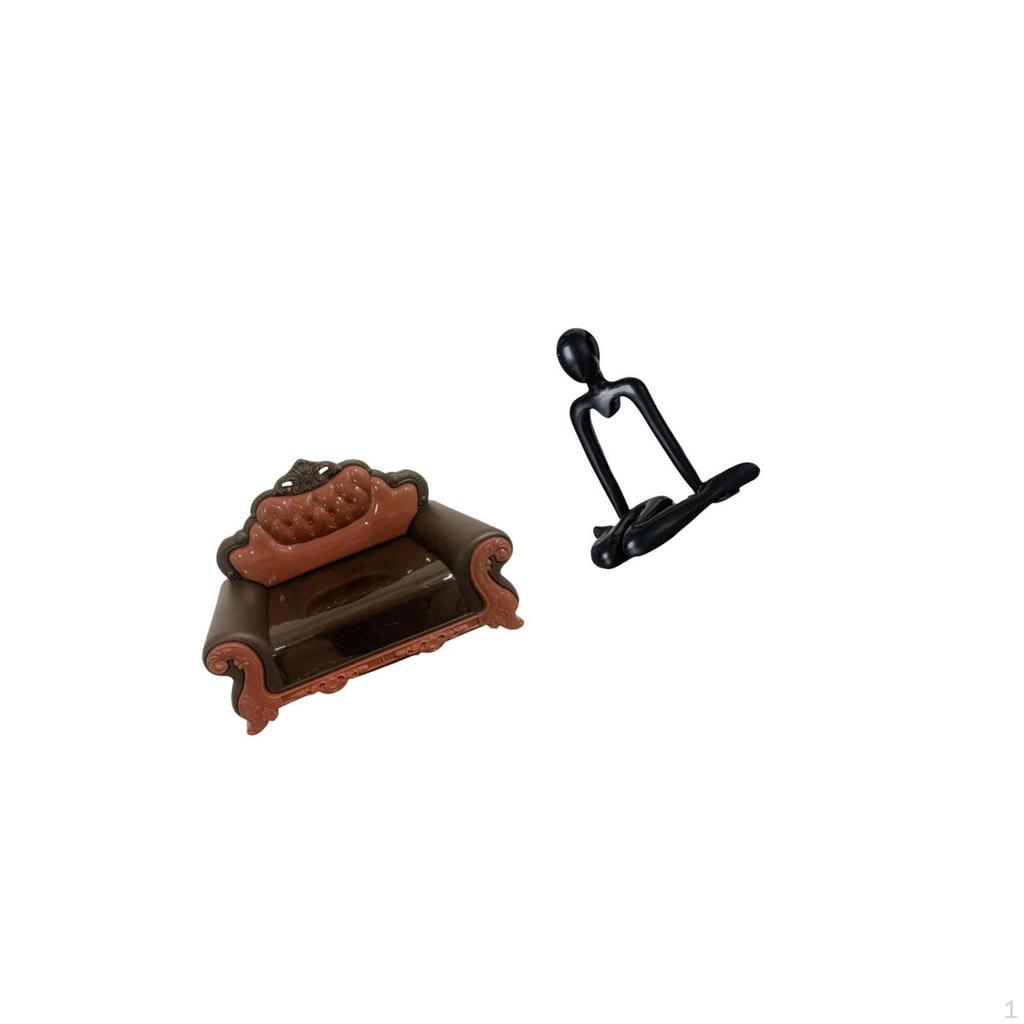 Miniature Sofa Couch Single Chair Model DIY Accessory Furniture Room Micro Landscape Gift