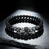 Noter 2Pcs Men Bracelet Set Luxury High Quality Zirconia Strand Braslet 5 Colors Options Volcanic Onyx Hematite Healing Braclet