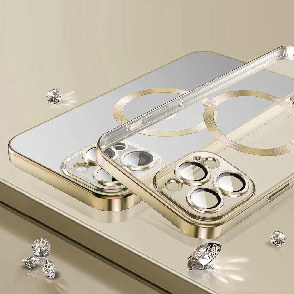 iPhone 14 Pro Case, Electro MagSafe, Gold + Screen Protector