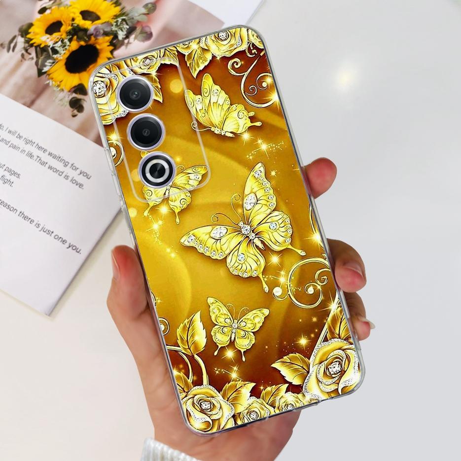 For Oppo A80 5G Case CPH2639 Cute Painted Cover Clear Silicone Soft TPU Phone Case For Oppo A3 Pro A3pro 5G OppoA80 Shell Bumper