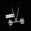 Fitness Gym Hantel Halskette Anhänger Schmuck für Bodybuilder Männer Frauen Sport Geschenk