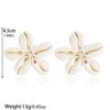 Beach vacation style seashell woven flower earrings suitable for wearing during summer play