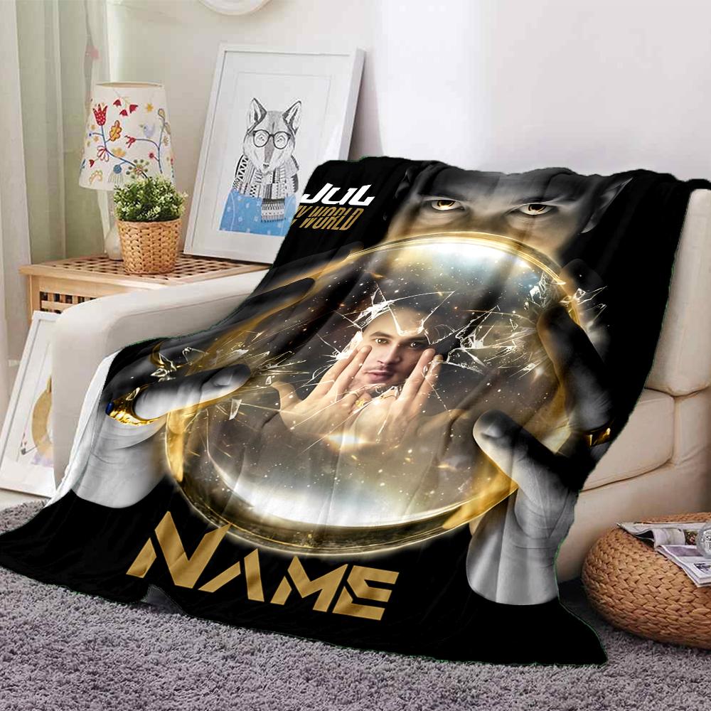 Customiz Name Personality Jul rapper Blanket Soft &Warm Sofa Office Bed Travel Lunch Break Blanket, Gift Suitable All Seasons