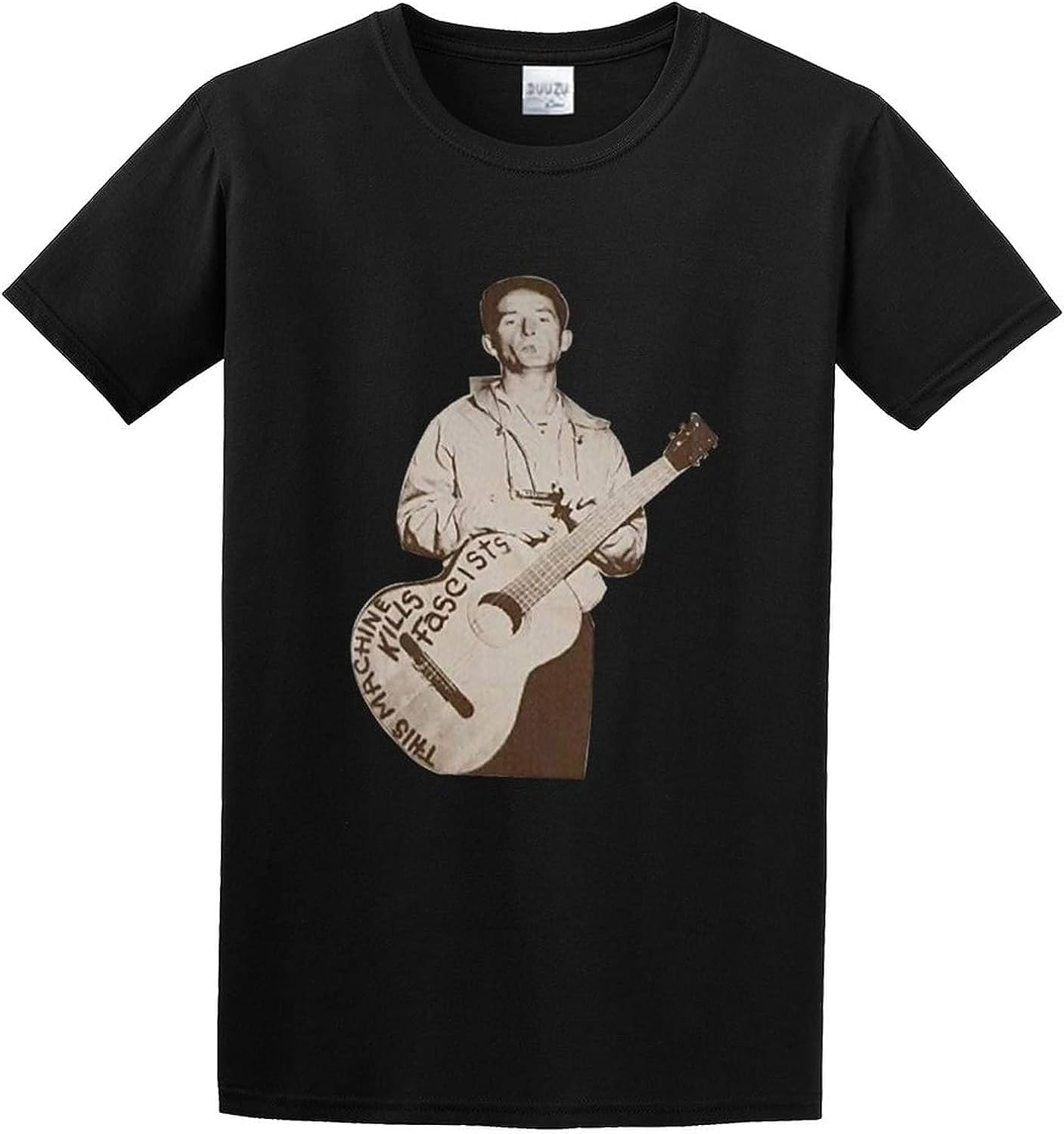 Men s Billy Bragg Mermaid Avenue Woody Guthrie Cotton T Shirt XXL чёрный