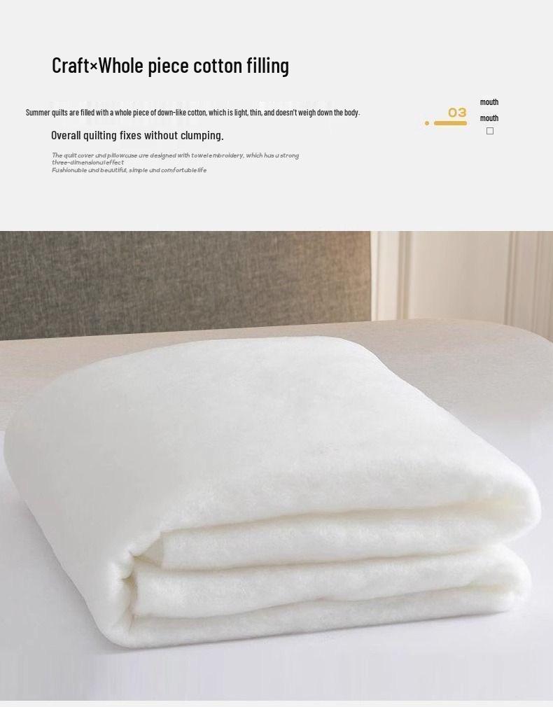 Lightweight Summer Quilt - Washable Cotton, Ideal for Air Conditioned Rooms, Dorms, and Kids