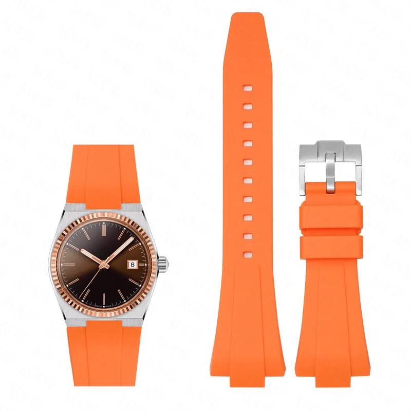 Silicone Strap for Tissot PRX 35MM/40MM Series Men Women Casual Fashion Replacement Rubber Strap + Quick Release Tools