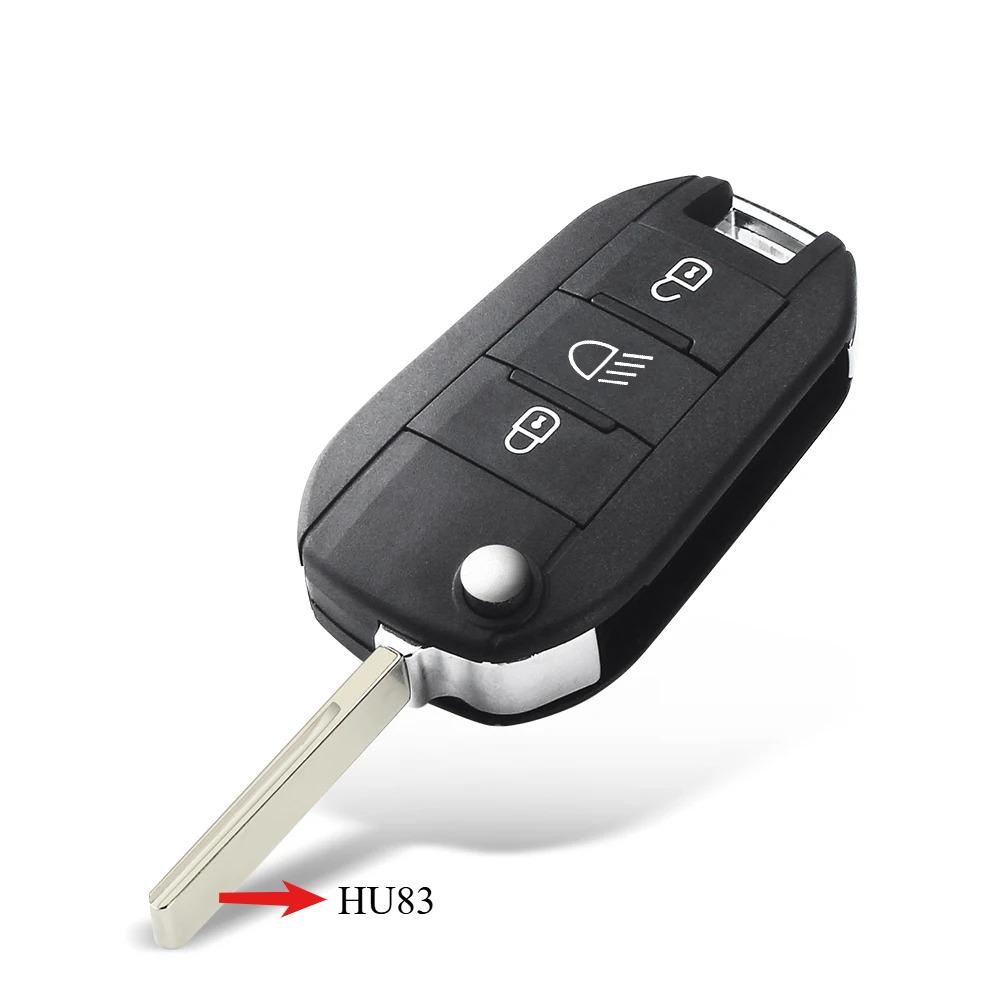 Car Key For Peugeot 208 2008 301 308 508 5008 RCZ For Citroen C-Elysee C4-Cactus Headlight Middle Remote Key Shell Case