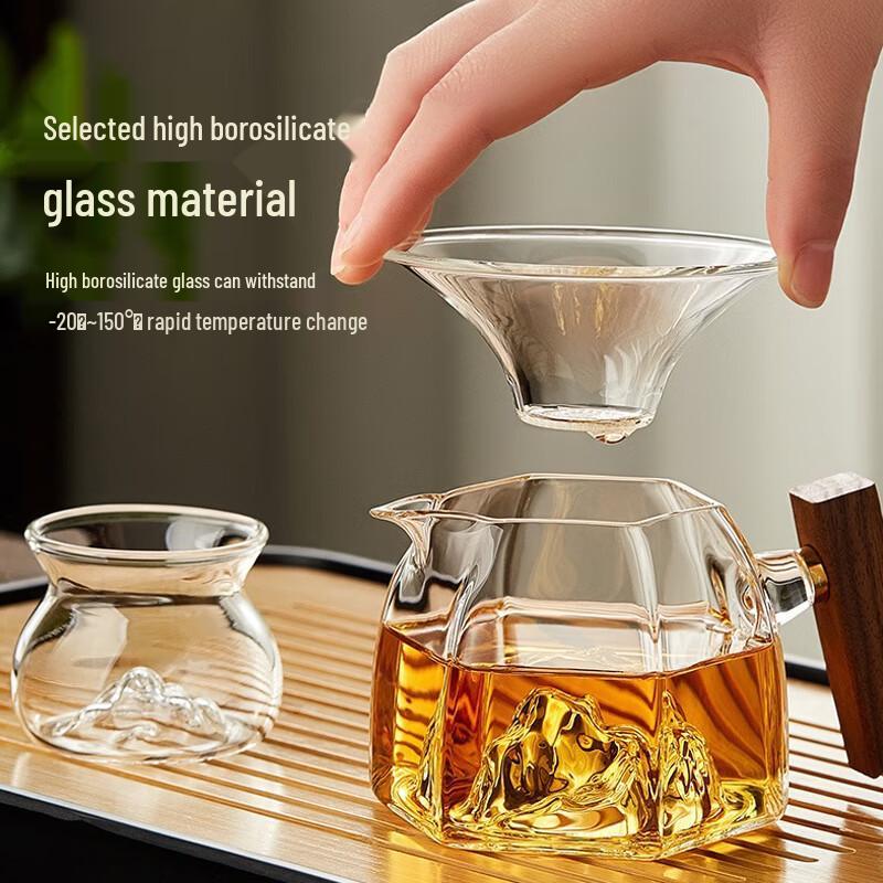 YIJUKUE Mountain View Glass Tea Strainer