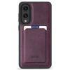 For Samsung Galaxy S25 Edge Magnetic Case with Detachable Card Holder TPU+PU Leather Phone Back Cover