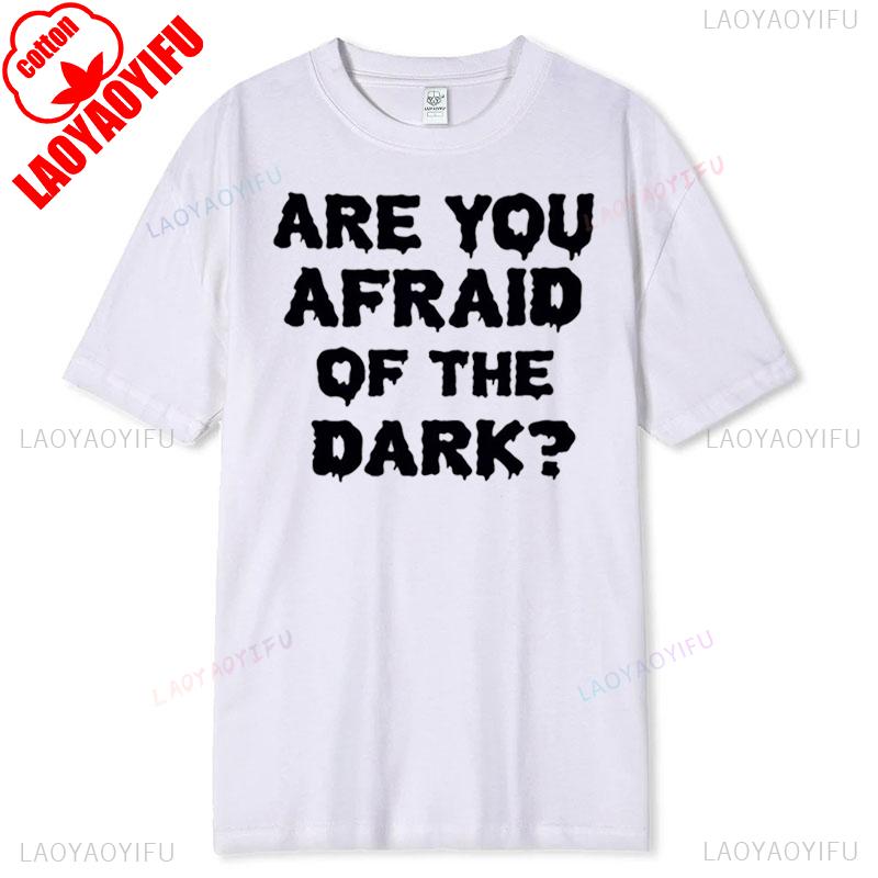 Halloween Tee Are You Afraid of The Dark Printed Breathable TShirt Vintage Inspired Retro Halloween Shirt Nostalgic Spooky Gift