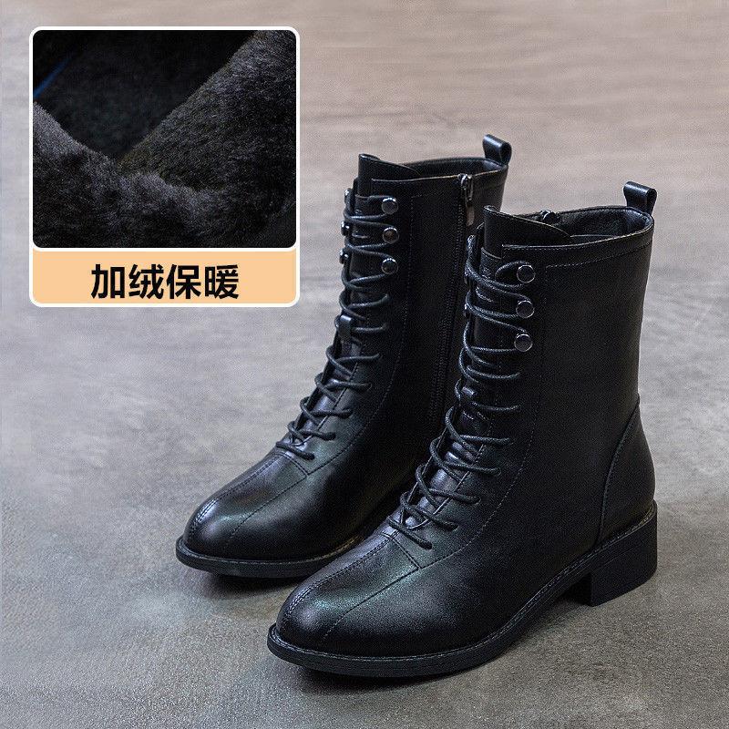 

Real soft leather 2025 new Martin boots soft-soled leather boots spring and autumn British versatile low-heeled short boots beige thin boots 35