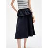 ELLE Modern Ruffle A-Line Midi Skirt