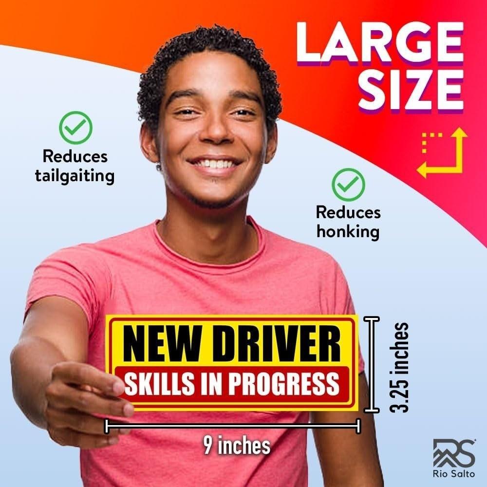 Waterproof PVC Student Driver Magnet Reusable Vehicle Safety Warning For Teen Drivers