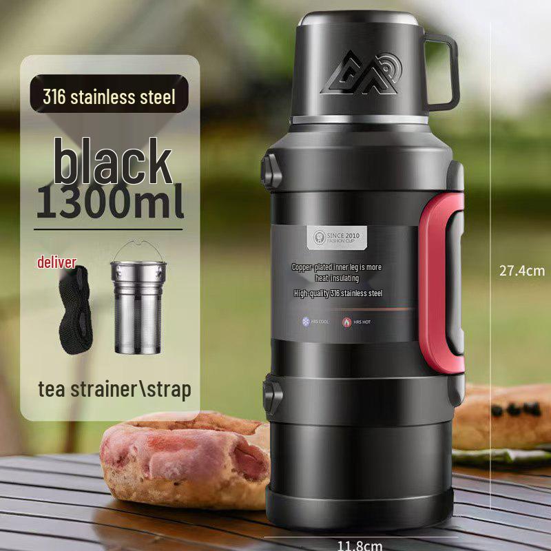 316 Large Capacity Outdoor Stainless Steel Insulated Sports Teapot and Water Cup