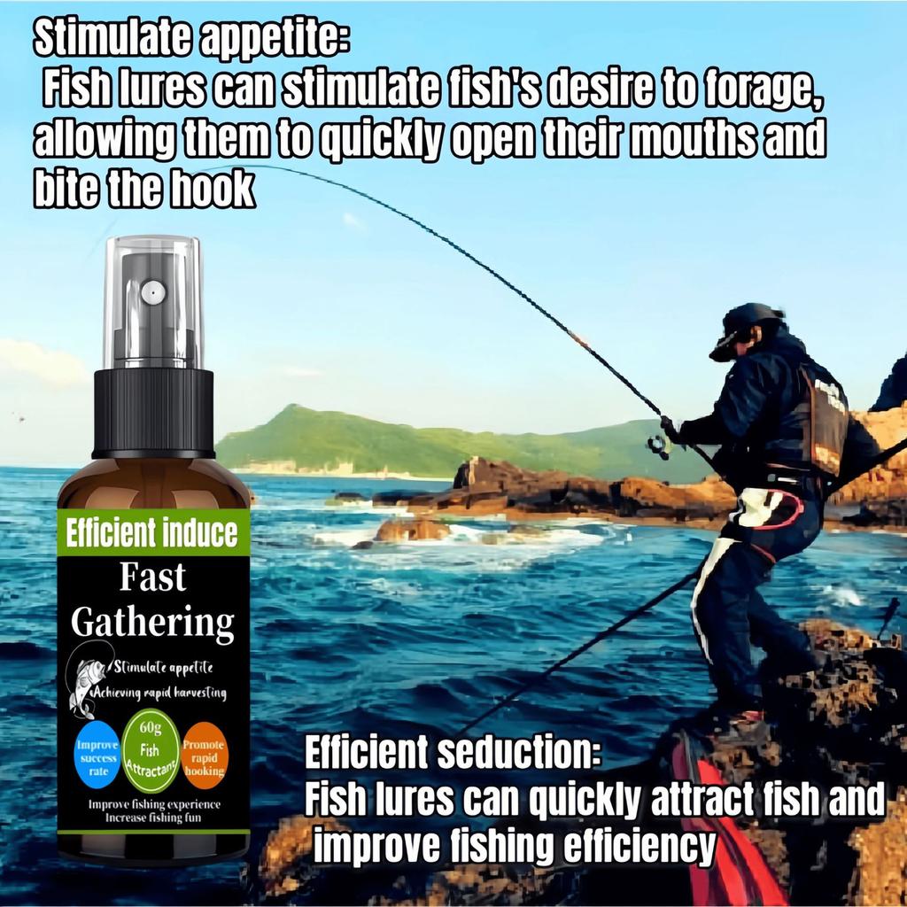 Saltwater Fishing Fish Attractant Spray:Quickly Attracts Fish,Stimulates Appetite,Promotes Fast Bites & Harvest for Ocean Angler