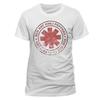Koszulka Red Hot Chili Peppers Vintage Zniszczone Logo Oficjalne Białe Męskie Merch