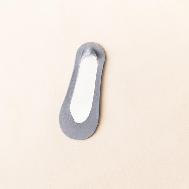 Calcetines de verano finos de algodón para mujer, antideslizantes, no se caen del talón, boca poco profunda, invisibles, de seda helada, tipo barco