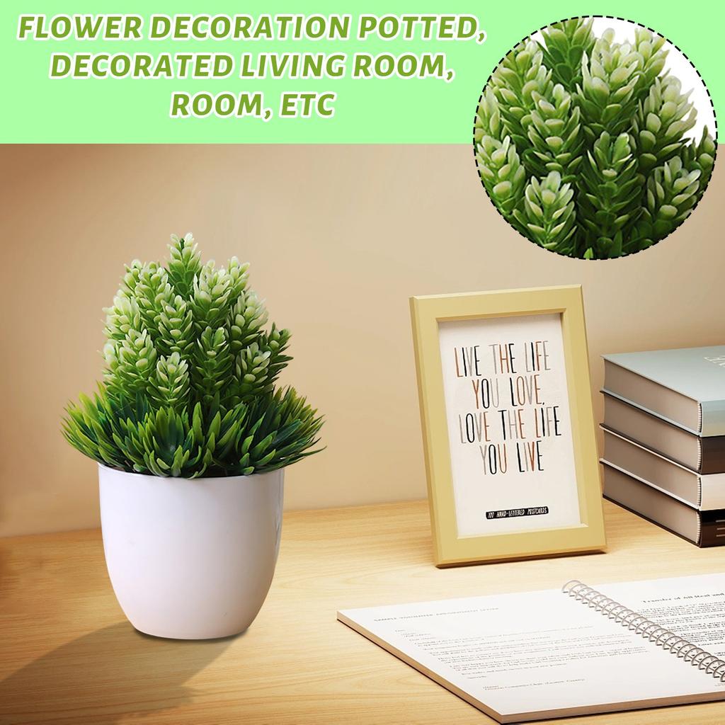 Simulation Green Plant Potted Ornaments Plant Combination Indoor Desktop Ornaments Simulation Artificial Flower Plant Bonsai