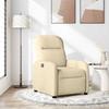 Vidaxl Foldable Armchair, Cream, Fabric Upholstered