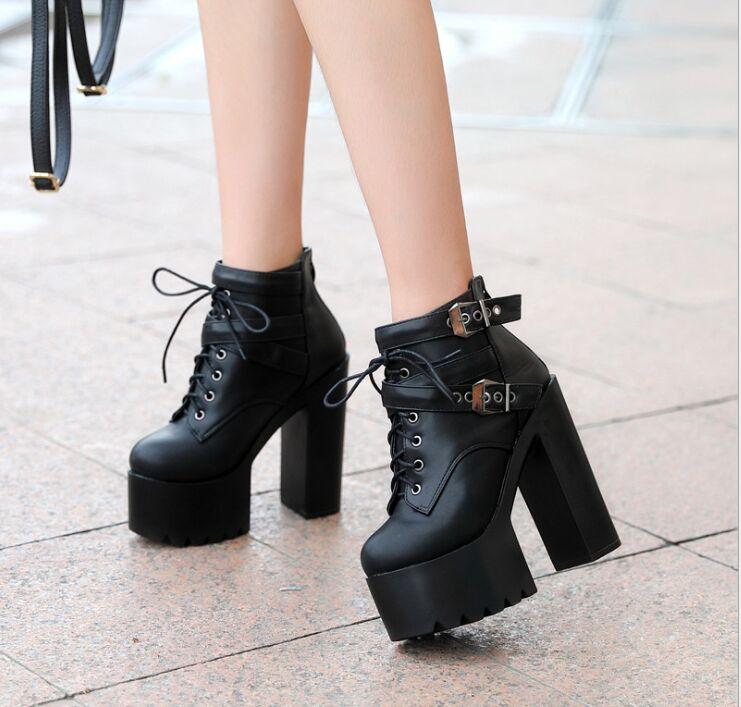 Autumn New 14 Cm High Heel Boots Sexy Nightclub Short Boots for Women Casual Knight Boots