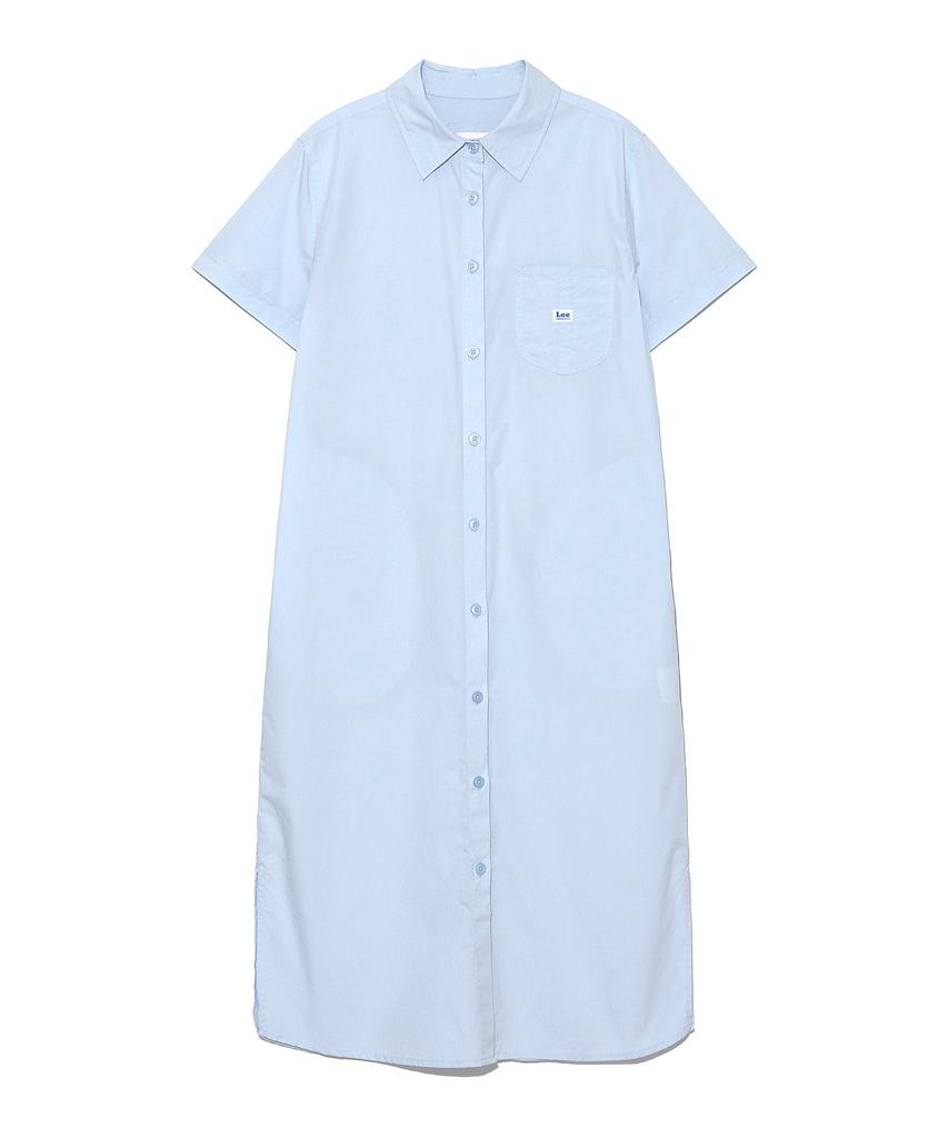 LEE Women Oversized Shirt Midi Dress Light Blue