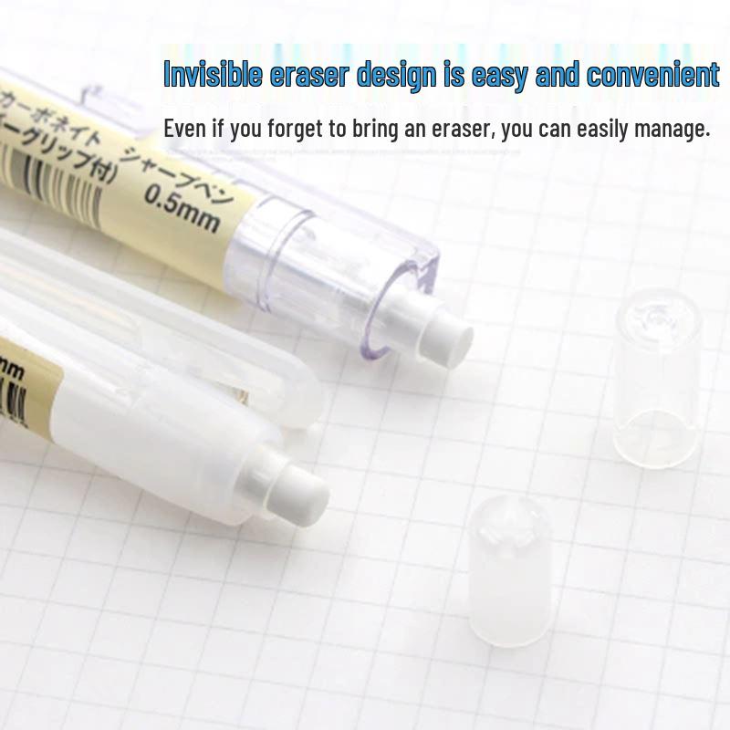 MUJI Klassischer transparenter mechanischer Bleistift 0,5 MM - Unzerbrechlicher runder Schaft