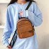 Women's Mini Backpack Fashion Solid Color Corduroy Small Simple Casual Traveling Large Capacity Kawaii Female's Schoolbag