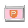 New Lovely 26 English Letter Pink Italian Charm Links Fit 9MM Stainless Steel Bracelet Women Men DIY Birthday Making Gift