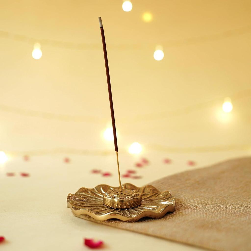 BEHOMA Incense Holder for Home Temple & Pooja Room | Agarbatti Stand | Handcrafted Ash Catcher |