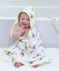 aden anais Japanese Baby Gift Hooded Terry Towel and Muslin Washcloth Set muslin backed hooded towel muslin washcloth set 3204 + (Authentic Product)